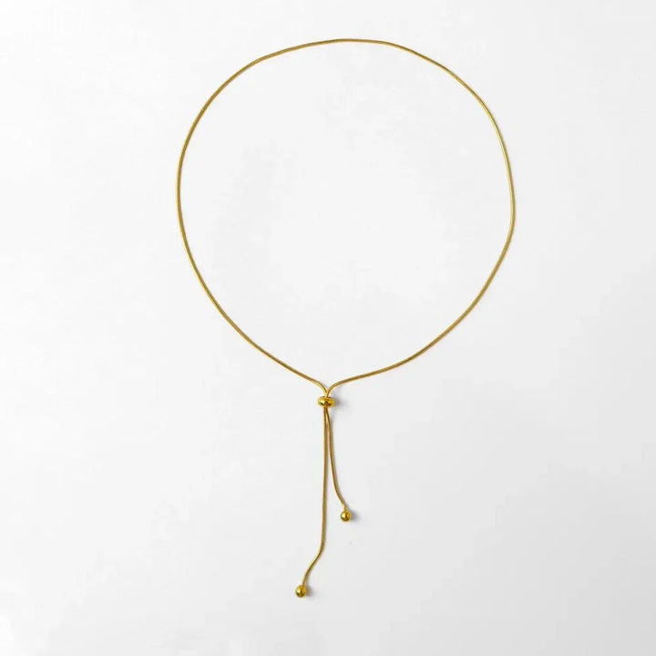 BowLift | Adjustable Snake Chain Lariat Necklace