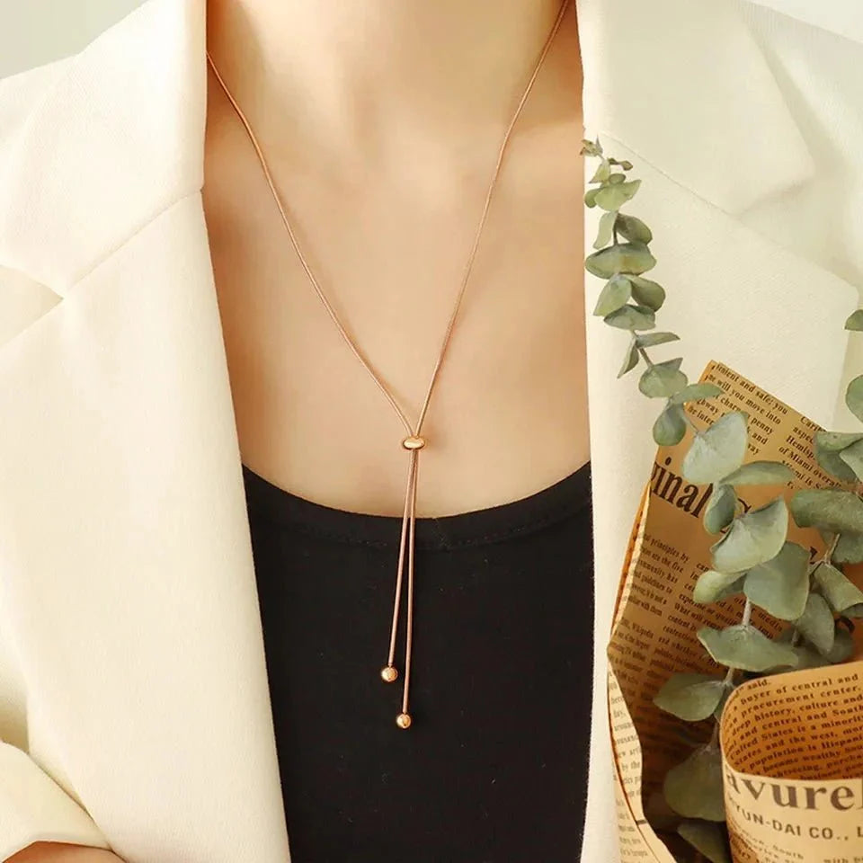BowLift | Adjustable Snake Chain Lariat Necklace