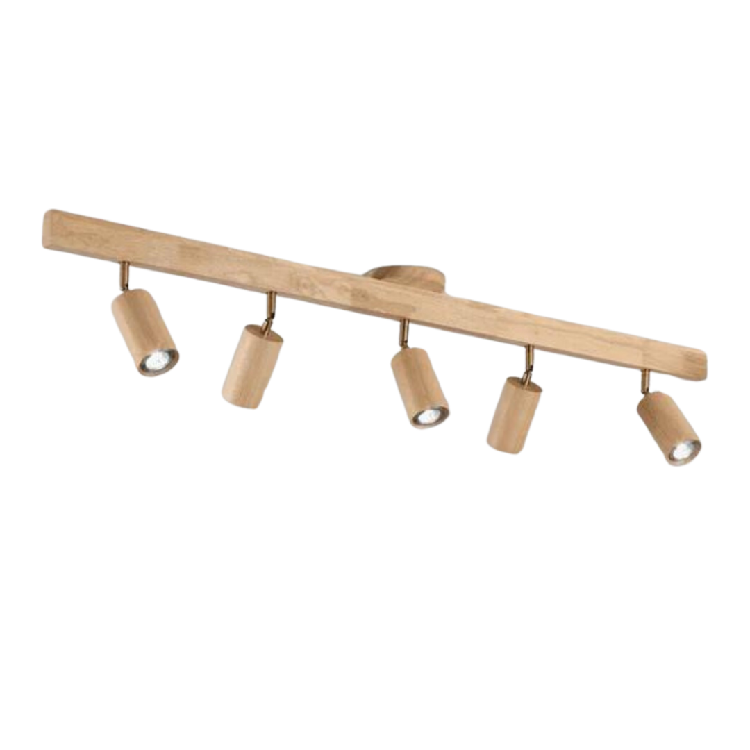 BowLift | EcoLux Adjustable Wooden Ceiling Spotlight with LED Bulb Included