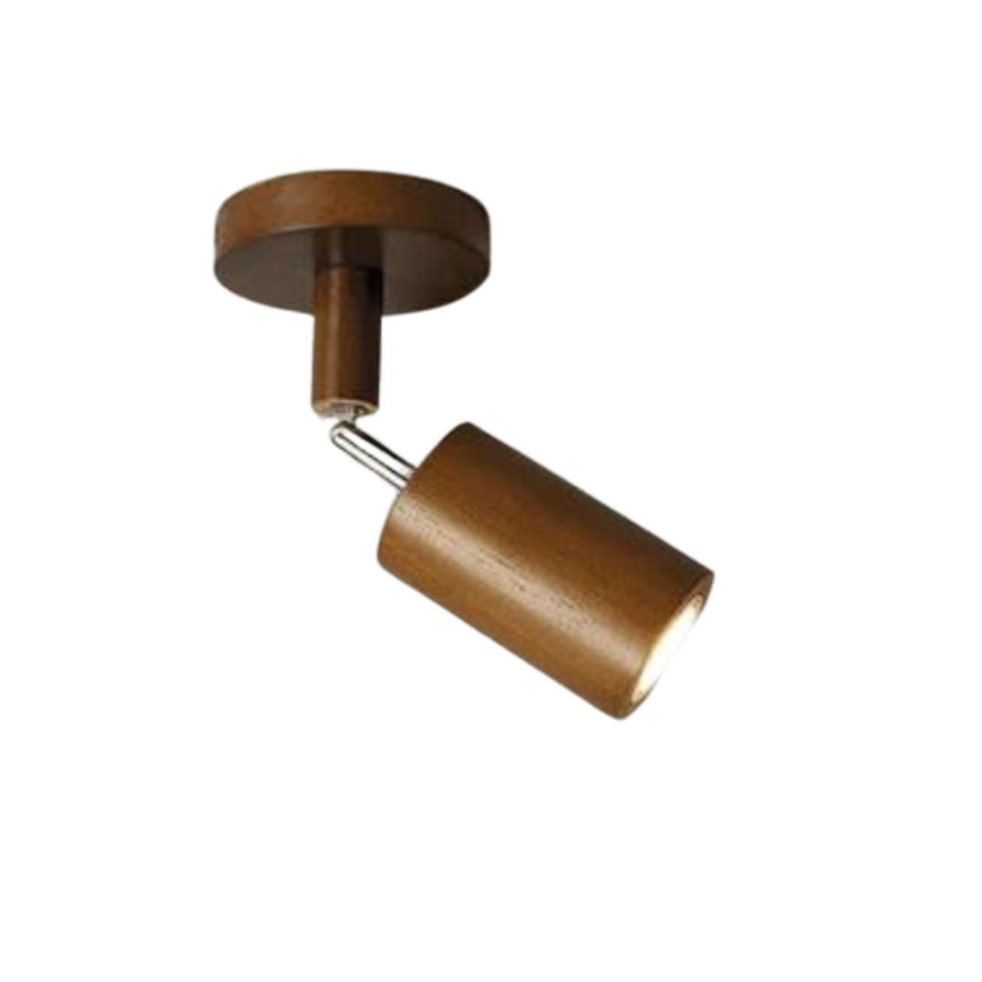 BowLift | EcoLux Adjustable Wooden Ceiling Spotlight with LED Bulb Included