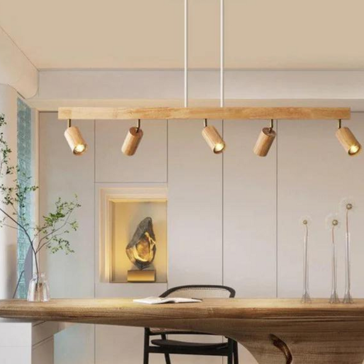 BowLift | EcoLux Adjustable Wooden Ceiling Spotlight with LED Bulb Included