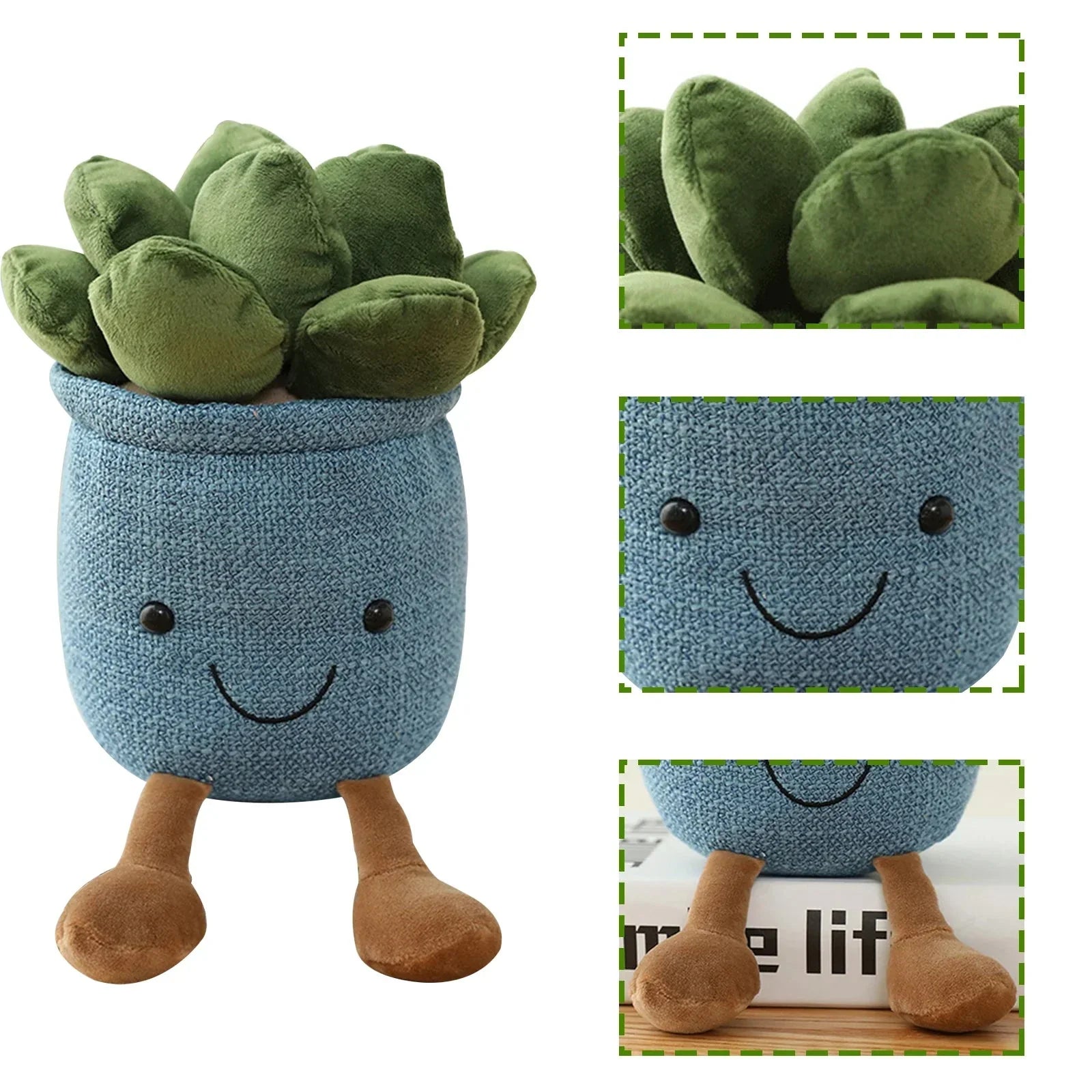 BowLift | Adorable Succulent Plush Cushion: Soft, Cuddly Plant Decoration