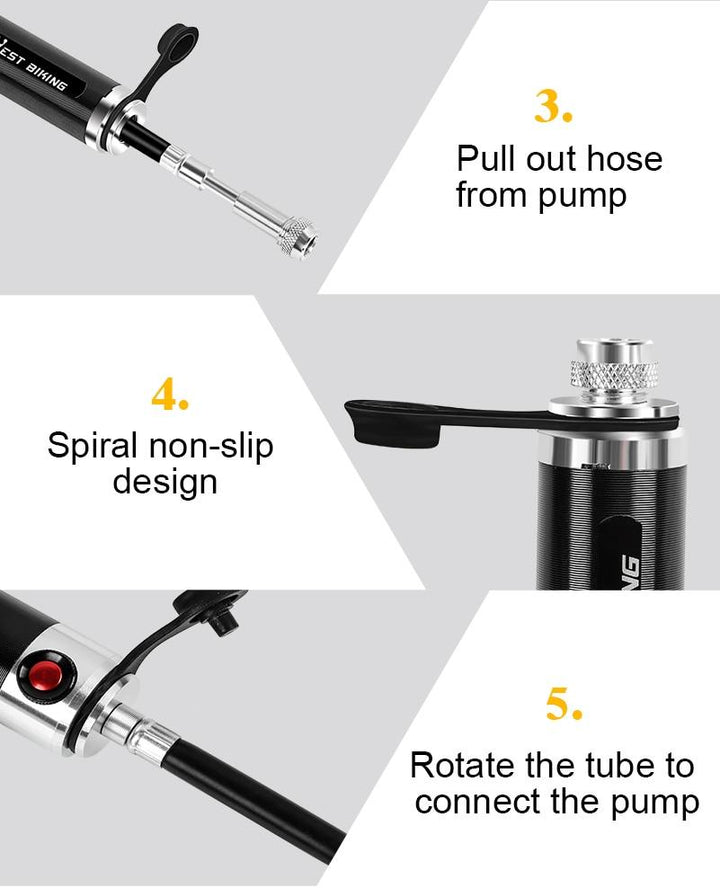 BowLift | Bike Pump - Mini Bike Pump - Hand Bike Pump