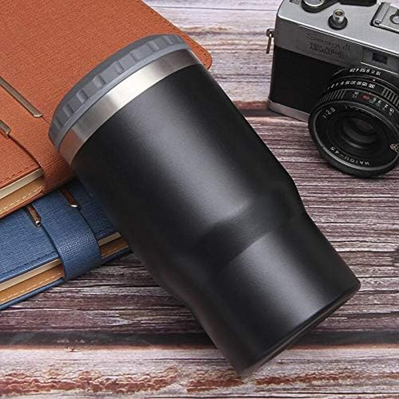 BowLift | 4 in 1 stainless steel can/bottle insulator, 14Oz two-way lid SUS insulated can cooler, beer bottle holder (Black)