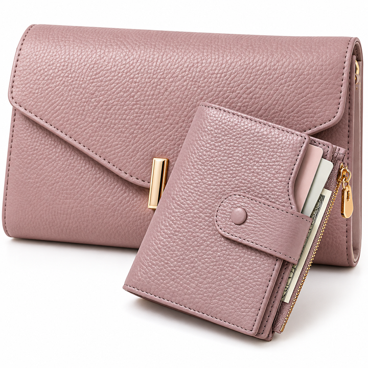Compact Pebbled Leather Bifold Wallet with Snap Strap and Zip Coin Compartment Bowlift