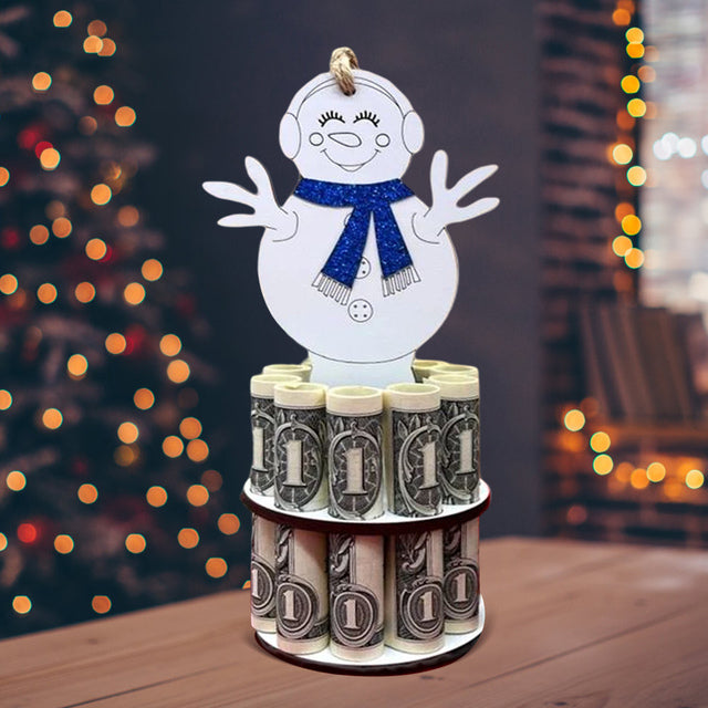 BowLift | Christmas Money Holder Pendant | Wooden Ornament to Hang | Creative Gift for Children