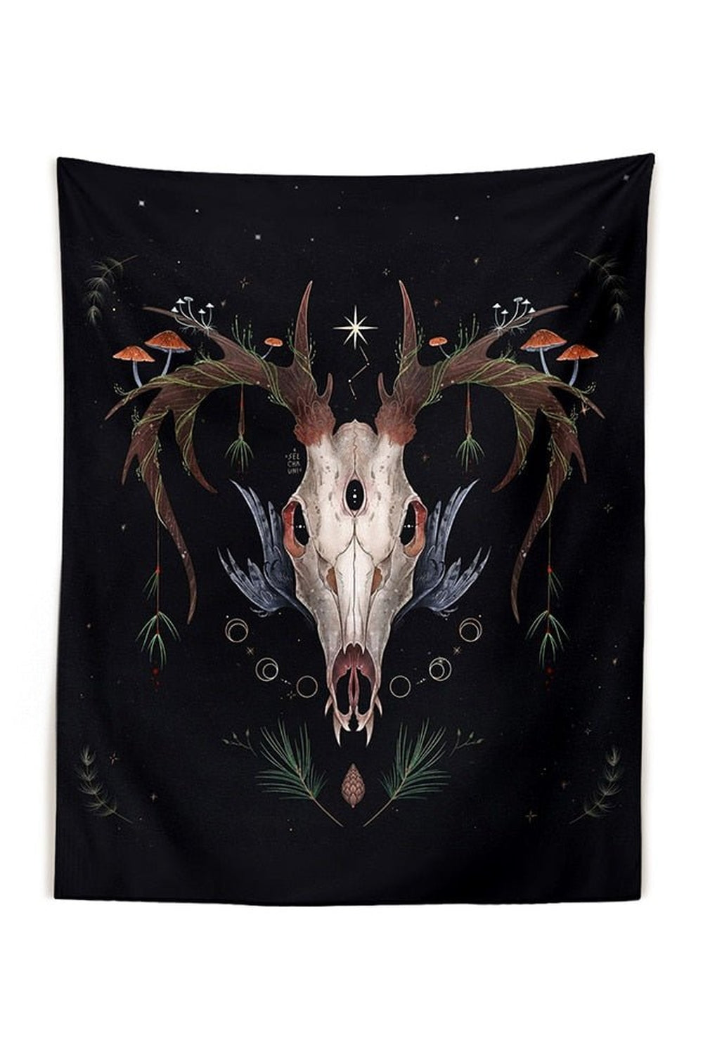 Girl Art Wall Tapestry | Bowlift