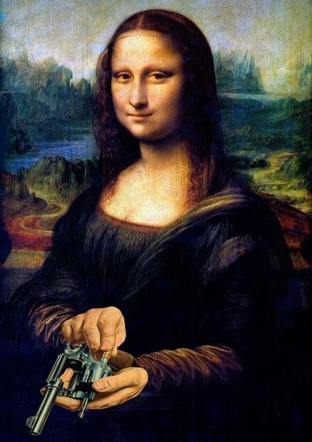 BowLift | Aesthetic Funny Mona Lisa Canvas Poster