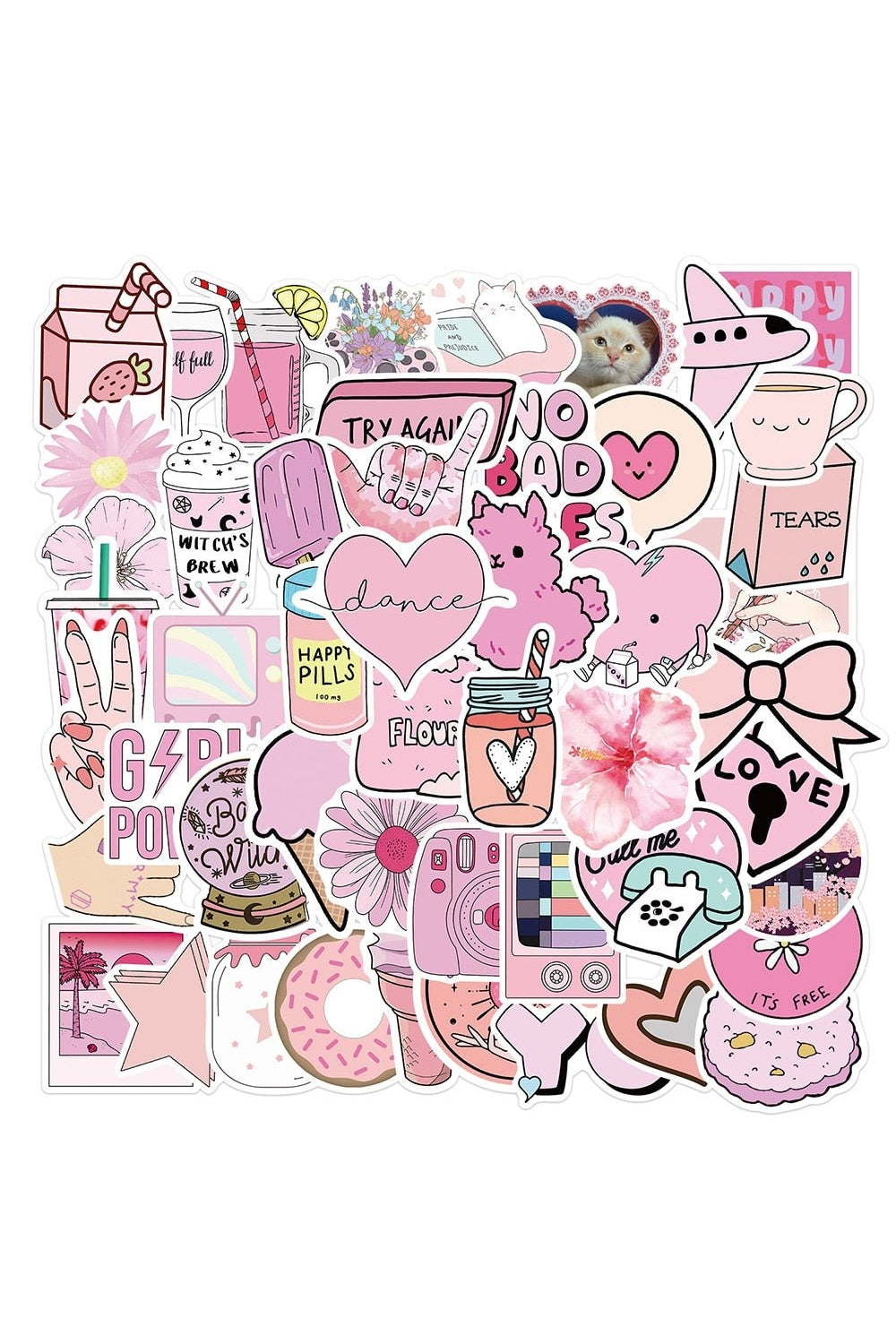 pink humor stickers | Bowlift