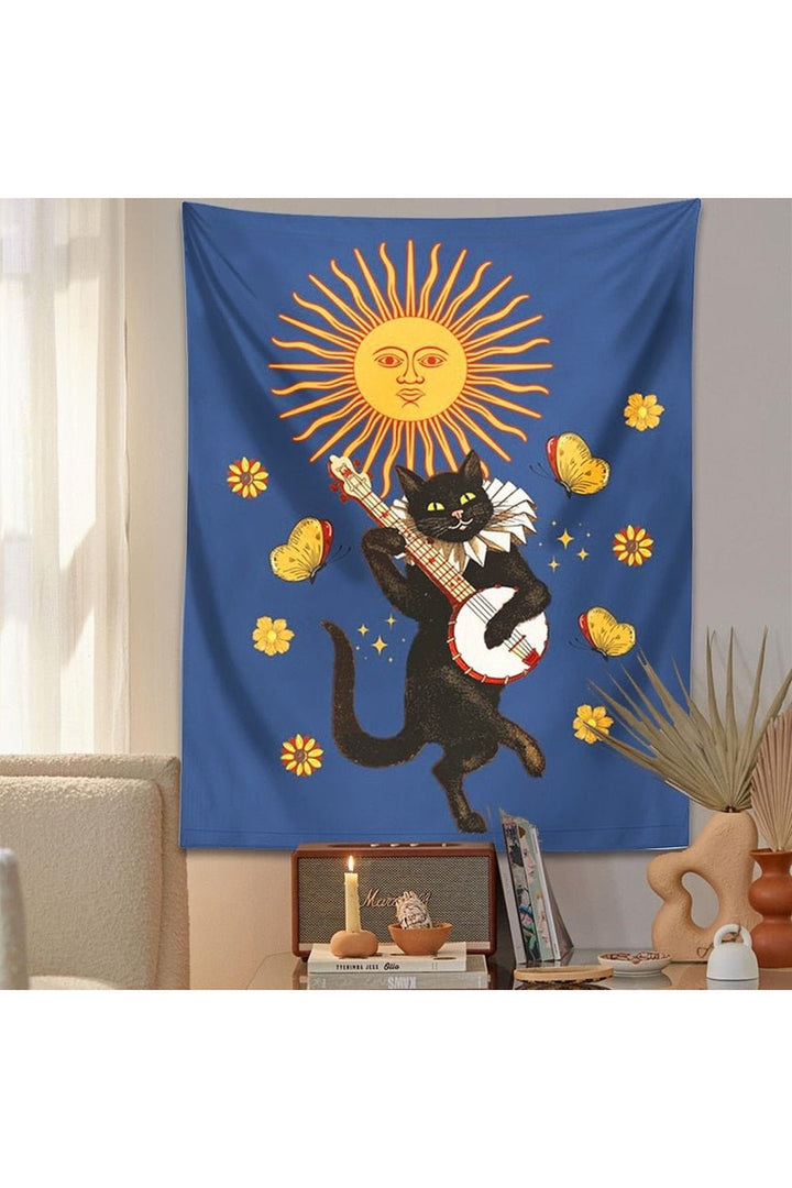 Cat Plays Wall Tapestry | Bowlift