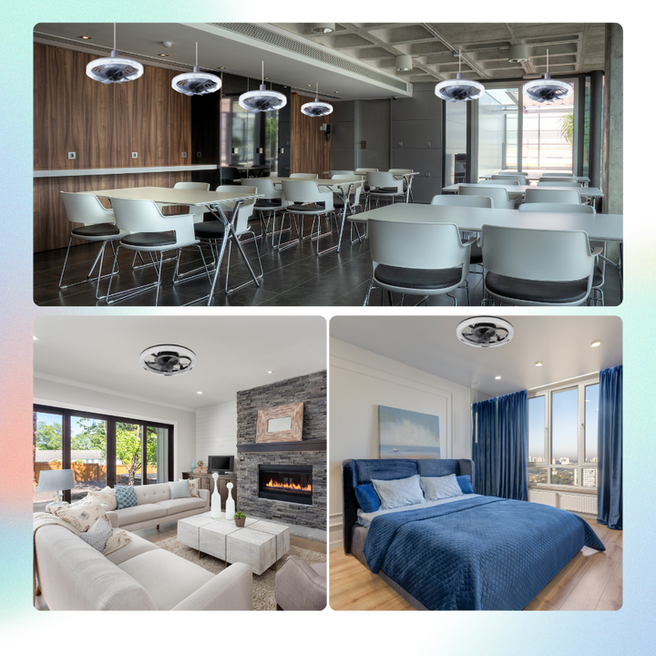 Aesthetic Ceiling Fan With Light And Remote | Bowlift