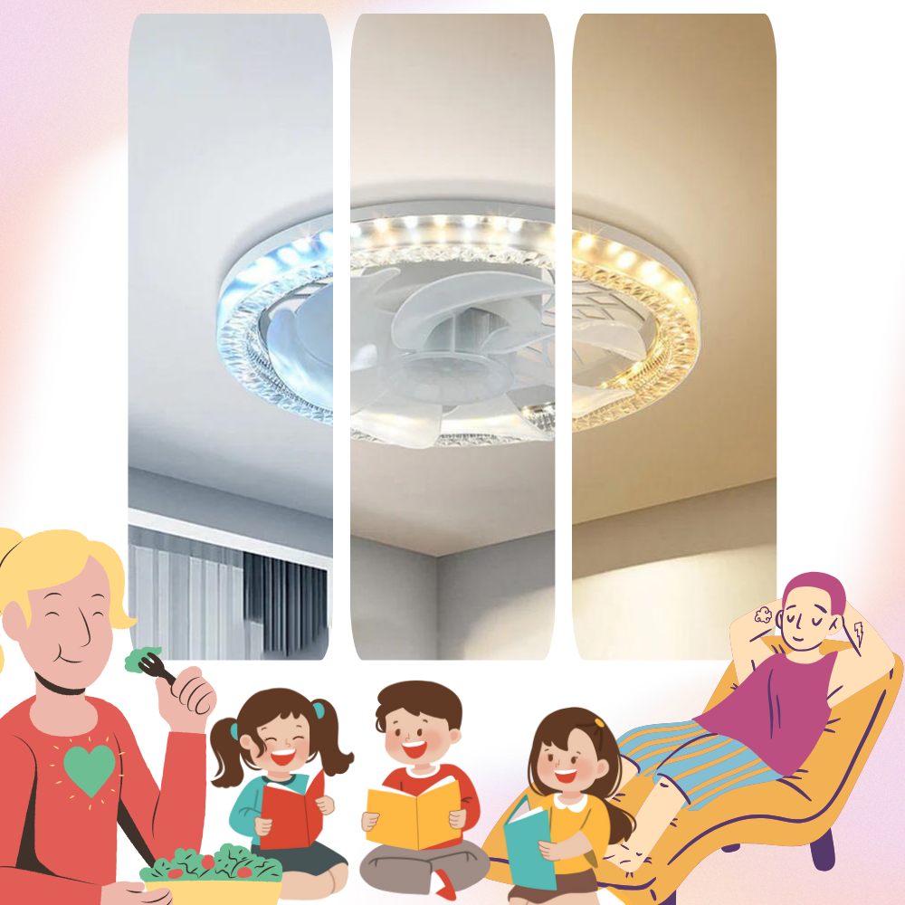 Aesthetic Ceiling Fan With Light And Remote | Bowlift