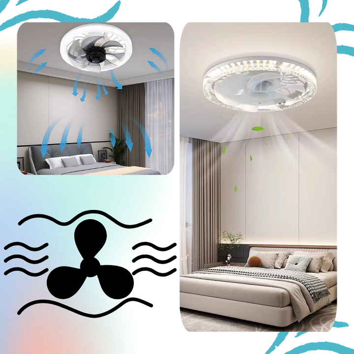 Aesthetic Ceiling Fan With Light And Remote | Bowlift