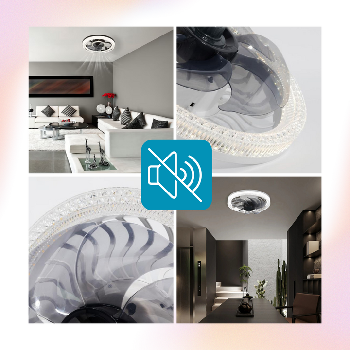 Aesthetic Ceiling Fan With Light And Remote | Bowlift