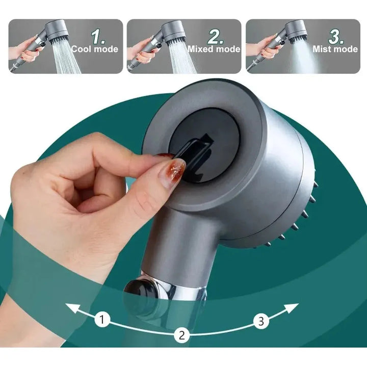 HydroPower Showerhead – High-pressure showerhead with 3 modes and massage brush | Bowlift