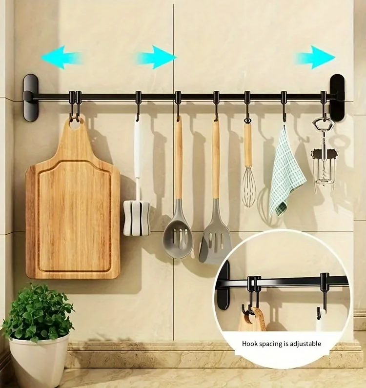 CookEase Kitchen Wall Shelf – Multifunctional Organizer for Lids, Spatulas & Kitchen Utensils Bowlift