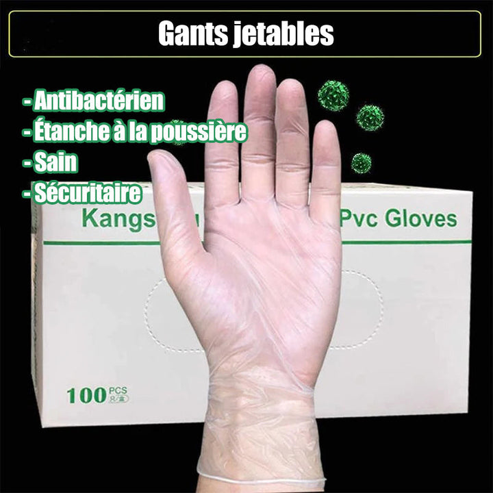 Antistatic disposable PVC gloves (50 pairs) | Bowlift