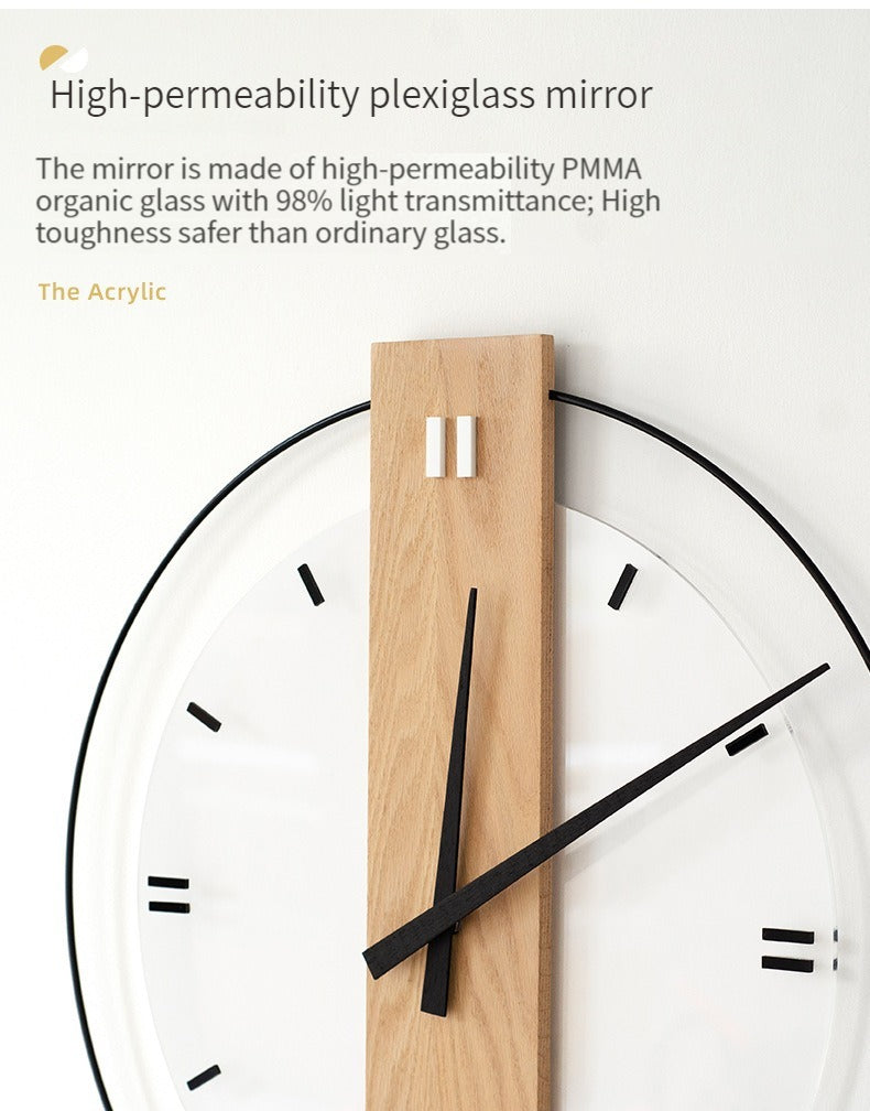 BowLift | Solid Wood Nordic Wall Decoration Clock 40cm