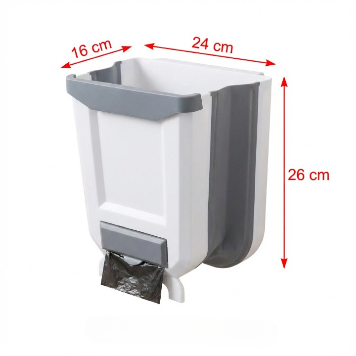 Foldable kitchen trash can for countertop | Bowlift