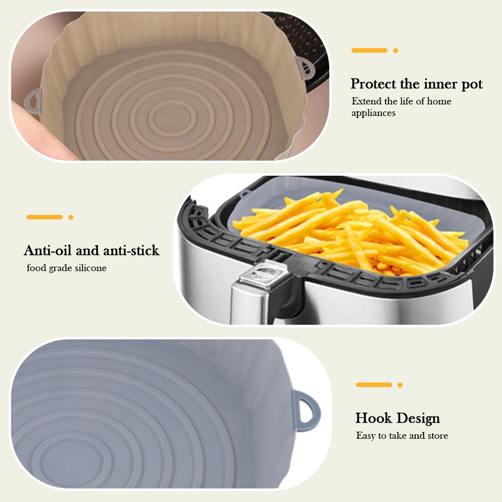Air Fryer Baking Tray Silicone Pot Nonstick Airfryer Baking Form | Bowlift