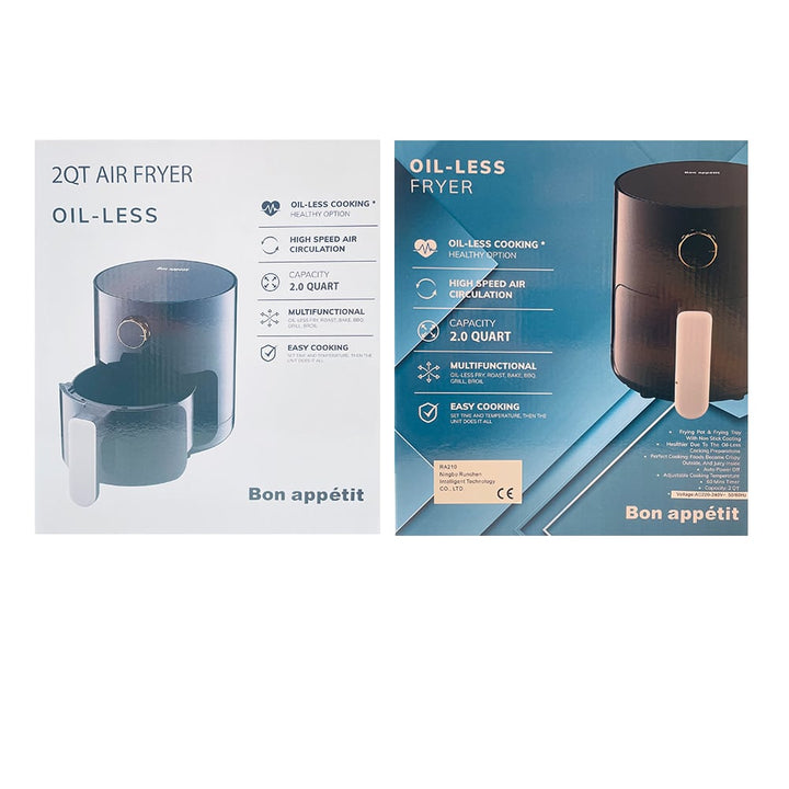 Airfryer 2.0 Liter (low fat: grilling, baking, roasting and frying) | Bowlift