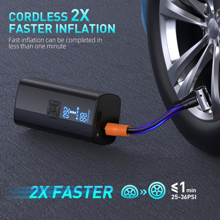 BowLift | LumenPump Air Compressor – Cordless Tyre Pump for Quick & Efficient Car Tyre Inflation Anywhere