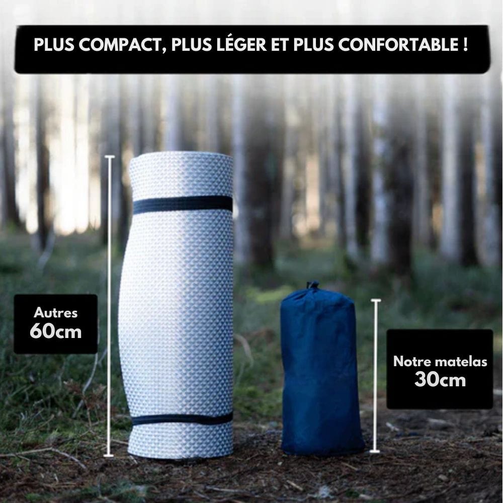 BowLift | AirTrek Mat – Inflatable Camping Mattress with Foot Pump & Built-In Pillow