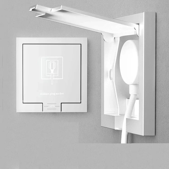 EU Hidden Socket with Five Holes, Integrated Household Wall Socket, Five Hole Panel | Bowlift