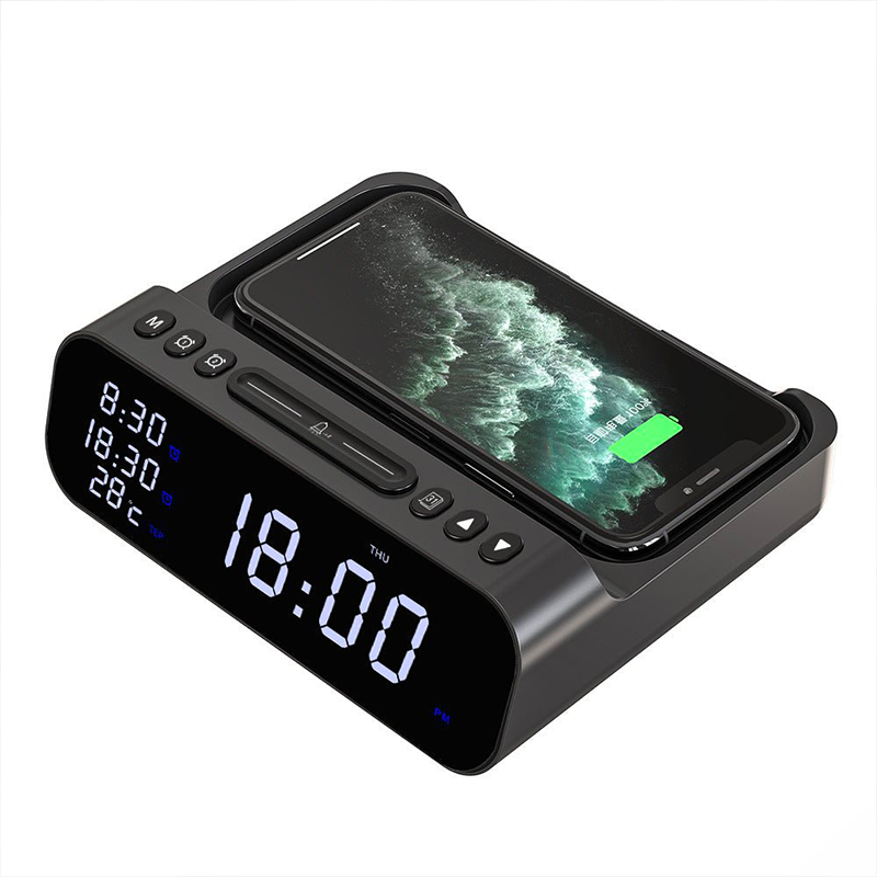 ChargeTime Pro – Digital alarm clock with wireless charging and large display Bowlift