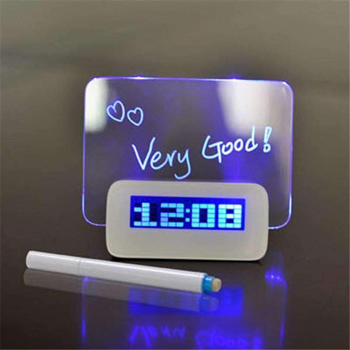 BowLift | Blue LED Fluorescent Digital Alarm Clock