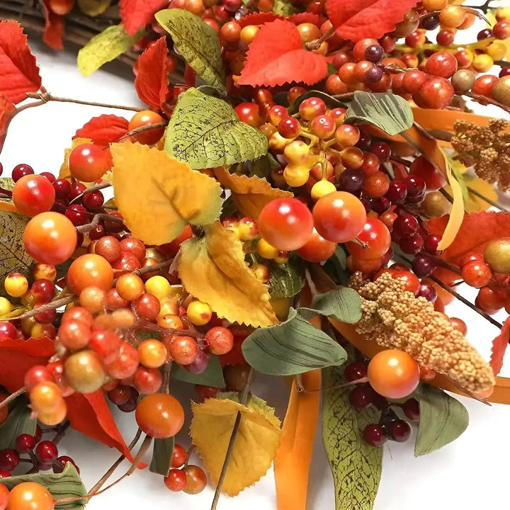 BowLift | AmberLeaf Autumn Rattan Wreath