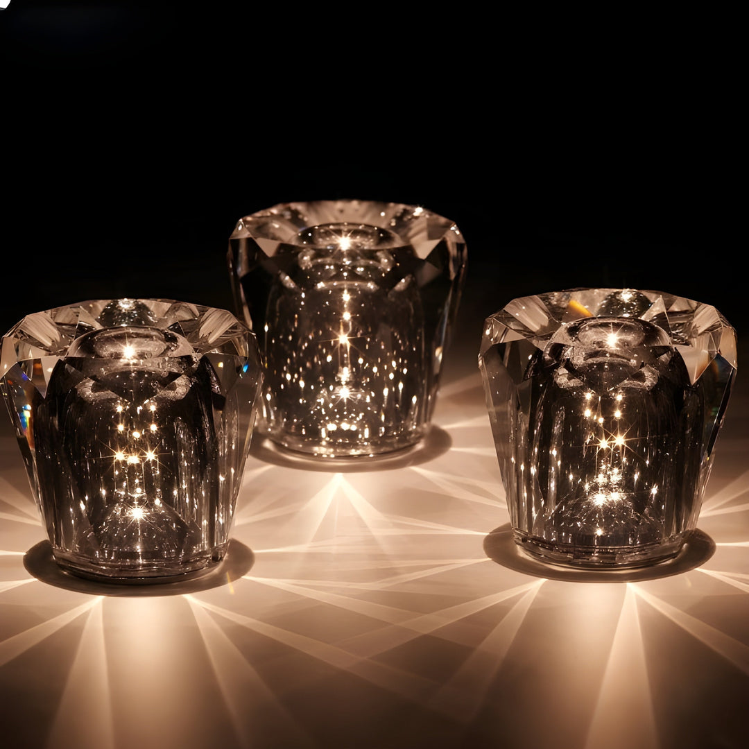 Luxury Rechargeable Diamond Crystal Table Lamp - Lumière Diamant | Bowlift