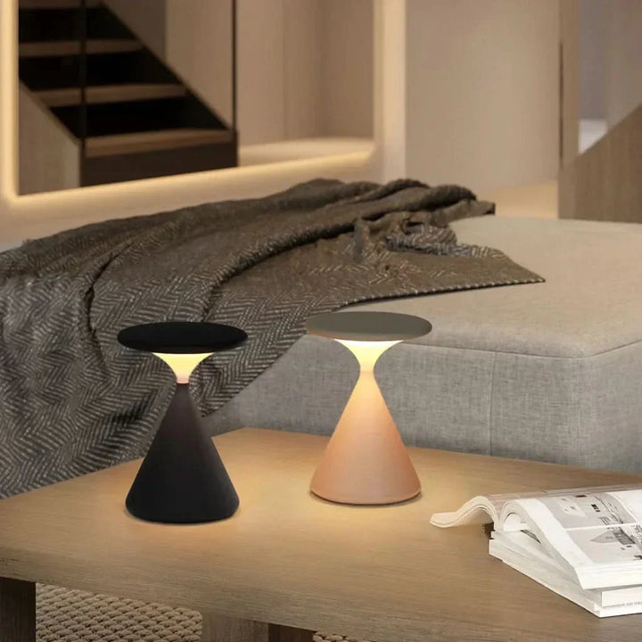 BowLift | Hourglass Cordless LED Table Lamp with Touch Dimmer