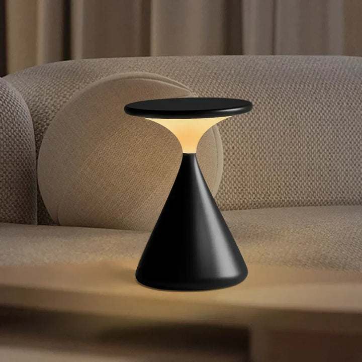 BowLift | Aeron Hourglass Cordless LED Table Lamp – Rechargeable, Dimmable, Modern Design
