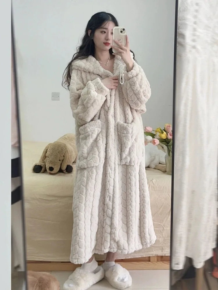 BowLift | Amy Nightfall Robe – Soft women's robe with hood and pockets