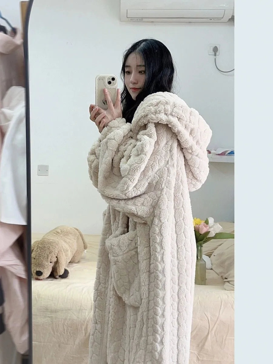 BowLift | Amy Nightfall Robe – Soft women's robe with hood and pockets