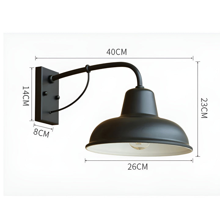 BowLift | Rustic iron wall lamp - Vintage outdoor lighting