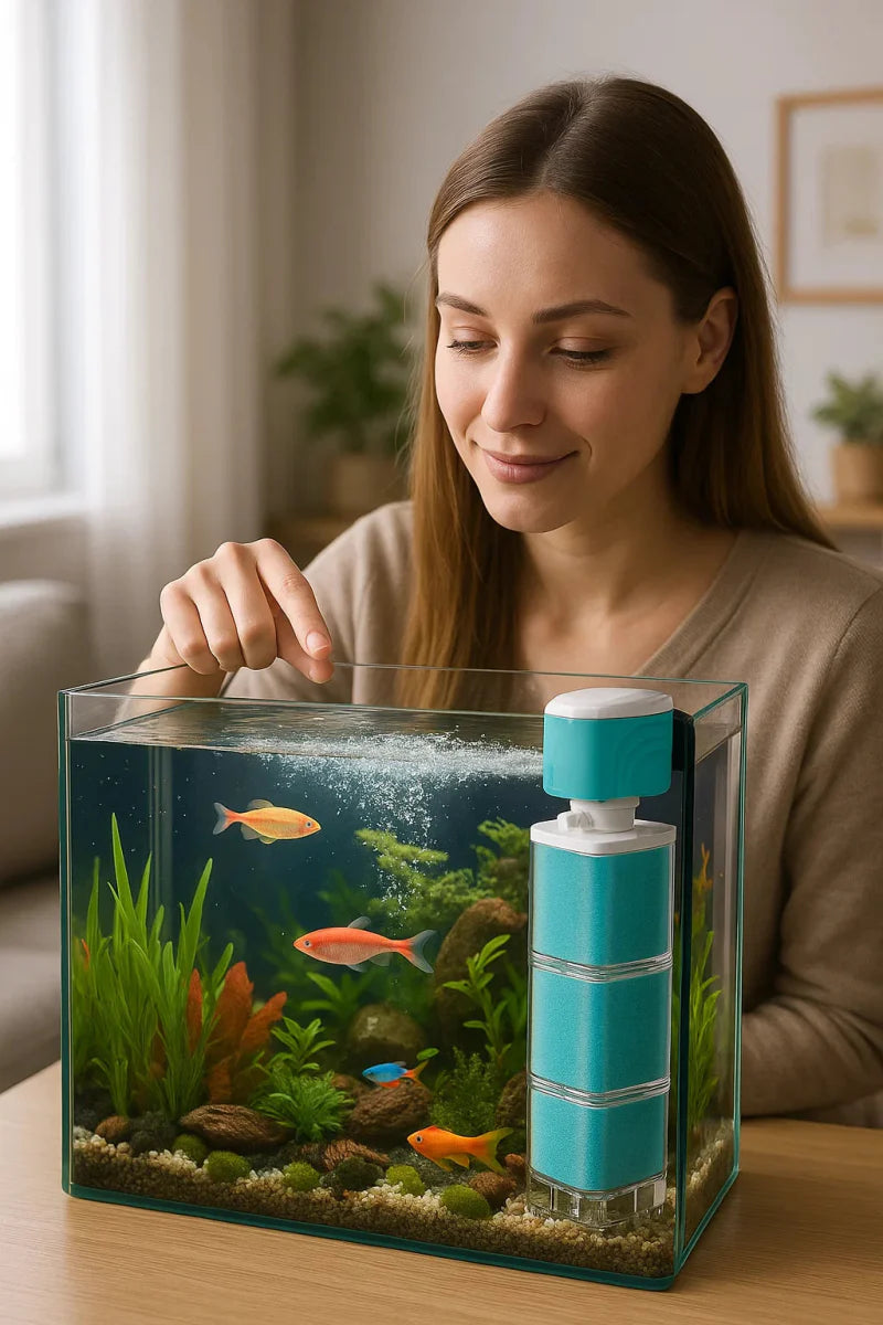 BowLift | AQUAFLOW 5-IN-1 – Crystal-Clear Water & Automatic Cleaning for Aquariums