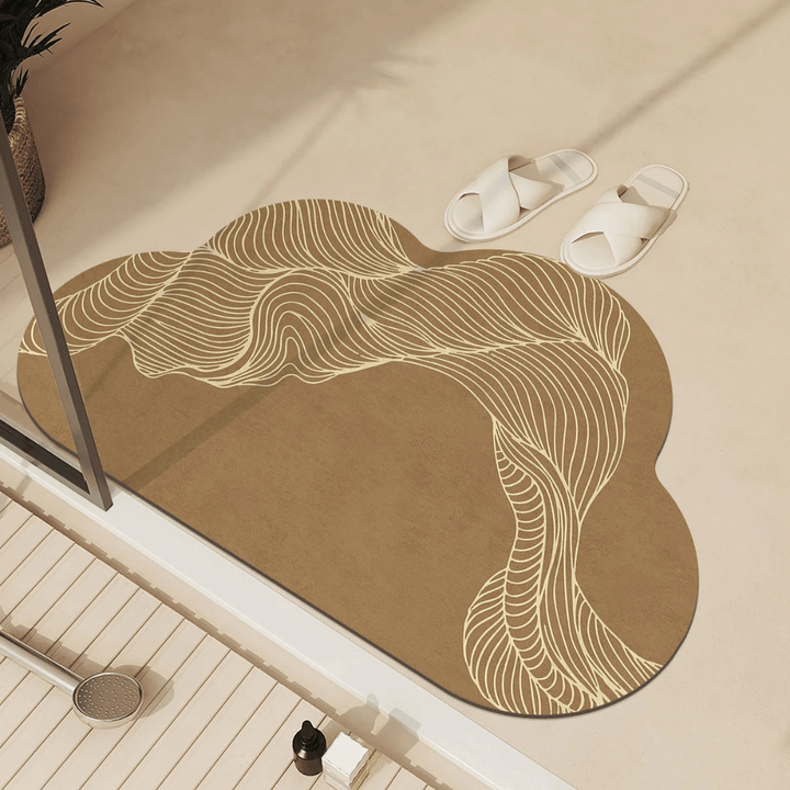 BowLift | AquaLuxe Quick-Dry Absorbent Floor Mat | Elegant non-slip bathroom and kitchen mat for dry, safe floors