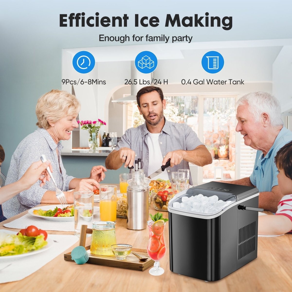 BowLift | ARCTICCUBE – Compact Portable Ice Maker with Self-Cleaning Function