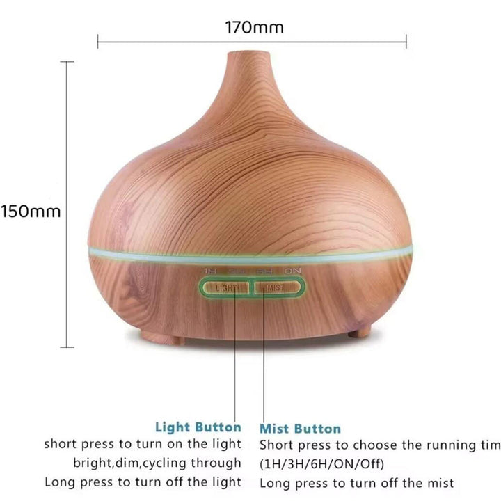 Aroma Diffuser – 500 ml with wood look | Bowlift