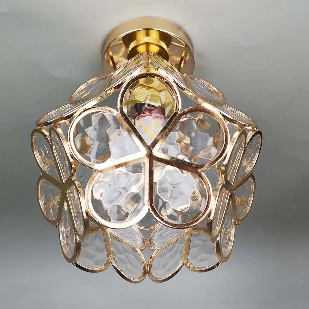 BowLift | Artistic Glass Ceiling Lamp with Flower Pattern - FlowerHall