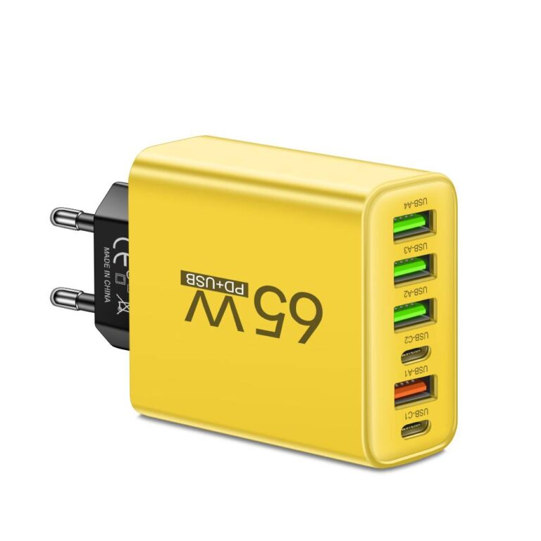 BowLift | PowerMax 65W 6-in-1 Fast Charger – Charge Up To 6 Devices Simultaneously – Ideal For Home, Office and Travel