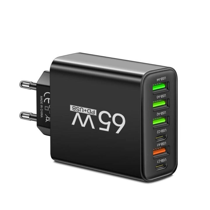 BowLift | PowerMax 65W 6-in-1 Fast Charger – Charge Up To 6 Devices Simultaneously – Ideal For Home, Office and Travel