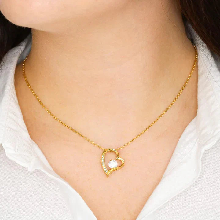 BowLift | EternalBloom | Romantic Rose Box with 14k White Gold Heart Necklace and Love Note