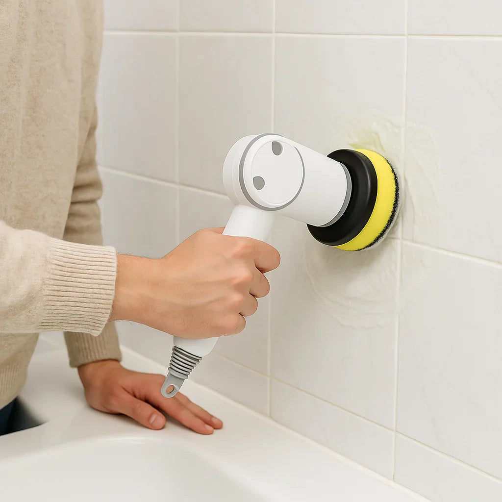BowLift | Electric Cleaning Brush - Cordless Power Scrubber with Rechargeable Battery for Home, Kitchen, and Bathroom Cleaning