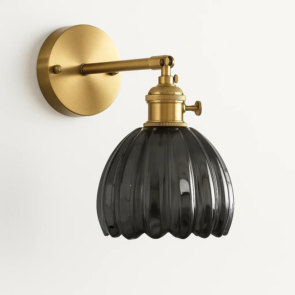 BowLift | Retro Wall Lamp | Glass Tulip Shade Vintage Wall Light