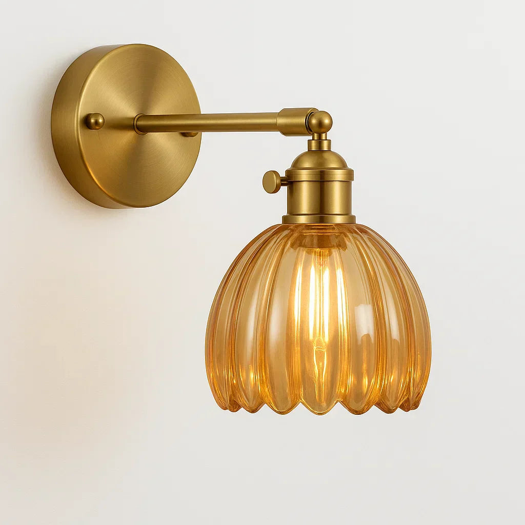 BowLift | Retro Wall Lamp | Glass Tulip Shade Vintage Wall Light