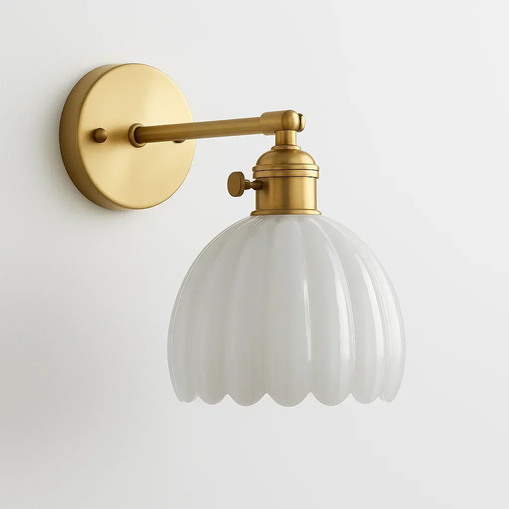 BowLift | Retro Wall Lamp | Glass Tulip Shade Vintage Wall Light