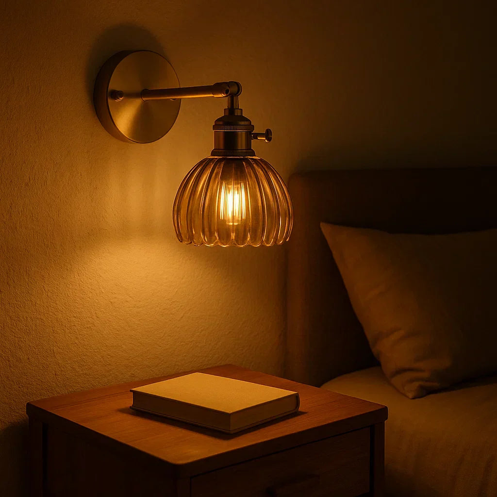 BowLift | Retro Wall Lamp | Glass Tulip Shade Vintage Wall Light